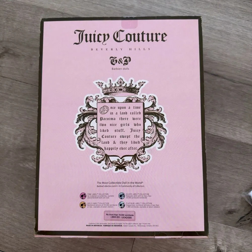 Juicy Couture Beverly Hills G & P 2008 Y2K Barbie Dolls NIP Gold Label READ